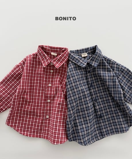 予約 bonito Fleece-Lined Check Shirt