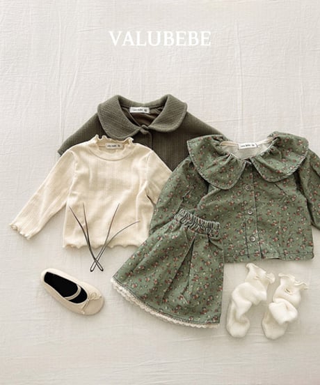 予約 valubebe Garnet flower blouse