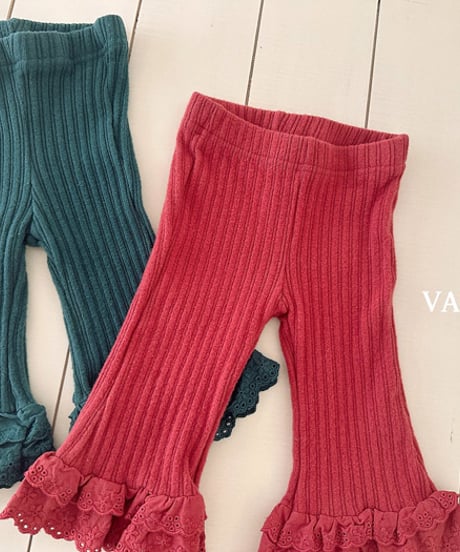 予約 valubebe Frill lace boot cut