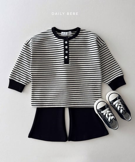 予約 daily bebe Dangara Henry Neck Tee