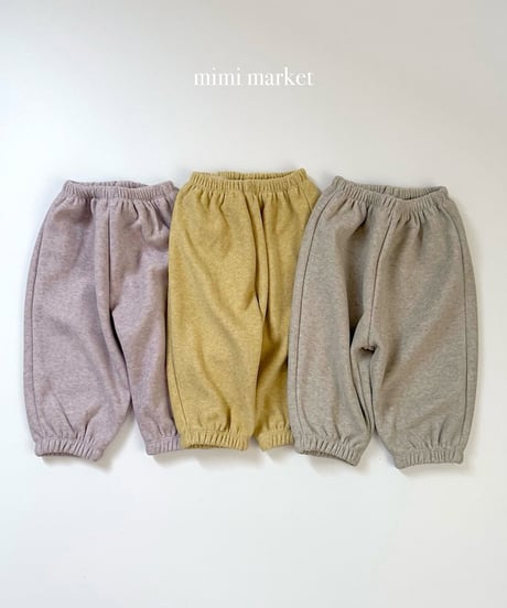 予約 mimi market Mink terry pants