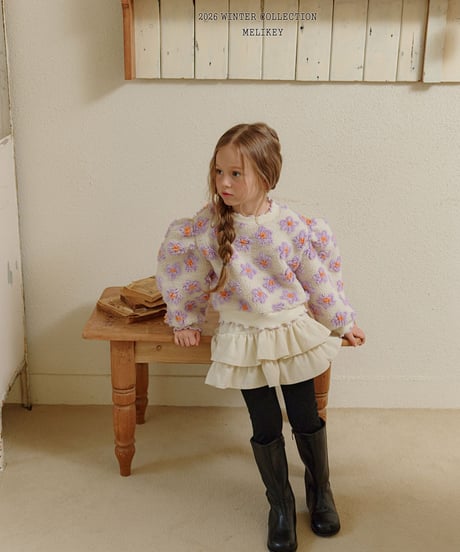 予約 melikey Two-Tiered Ruffle Skirt Leggings