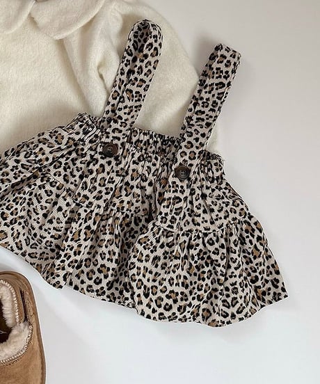 予約 mimi market Leopard Cordu Kangkang skirt