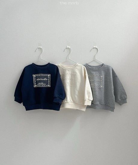 予約minirobe lace man to man tee