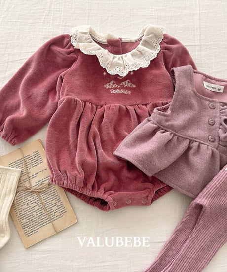 予約 valubebe Embroidered veloa suit