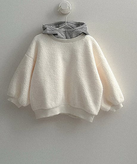 予約minirobe Dumbled Hood Man to Man