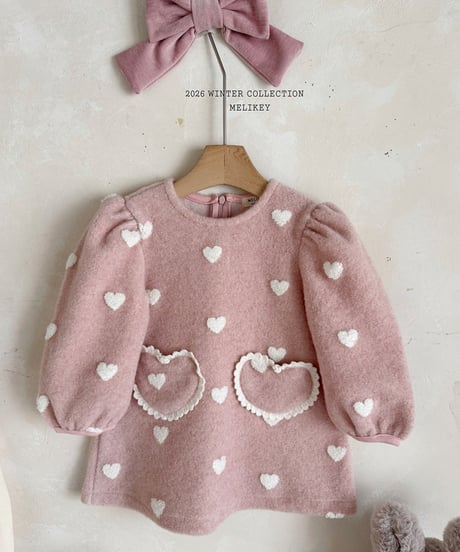 予約 melikey Two heart one-piece