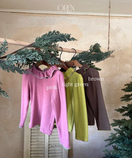 予約 OREN Blooming Frill Picot T-Shirt