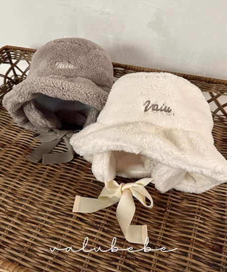 予約 valubebe  Fur guidori bucket hat