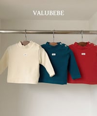 予約 valubebe Solid half-necked T-shirt