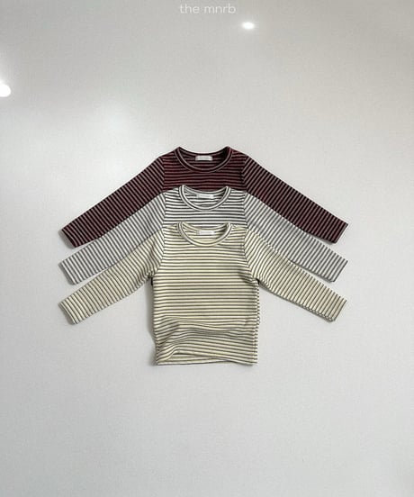 予約minirobe Yoyo Striped T-Shirt
