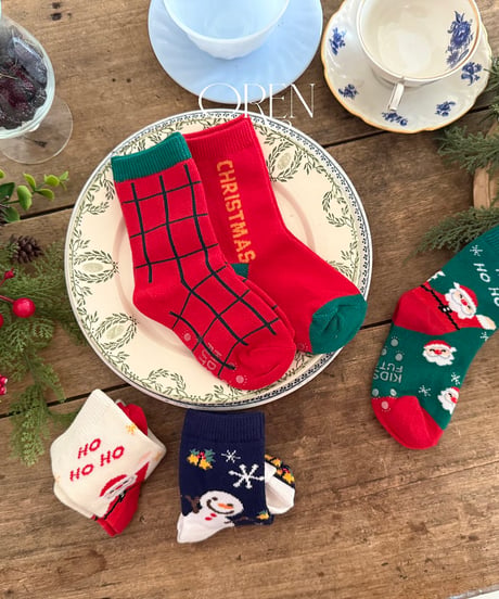 予約 OREN Santa Christmas Socks Set(5足set)