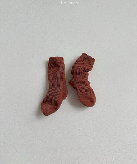 予約minirobe Basic Waffle Socks 3SET