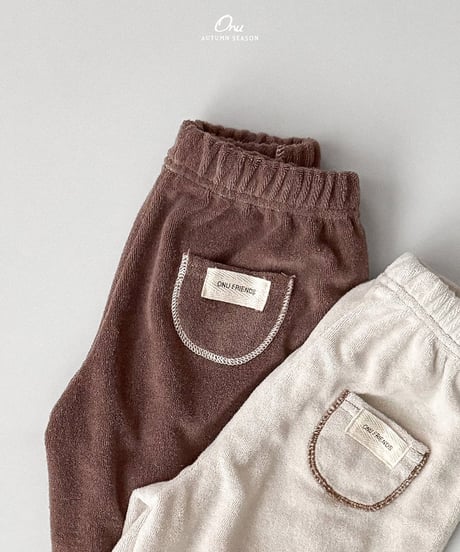 予約 ONU Buckle terry pants