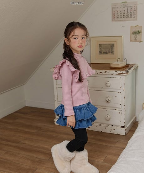 予約 melikey Denim Kang Kang skirt leggings