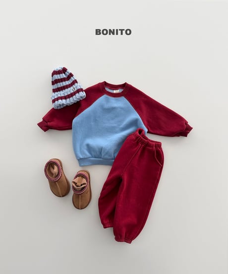 予約 bonito Color-Block Raglan man to man