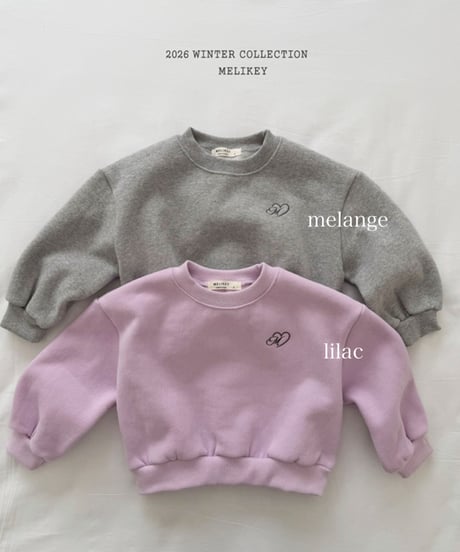 予約 melikey Ribbon frill man to man