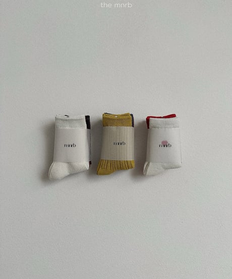 予約minirobe Basic Waffle Socks 3SET