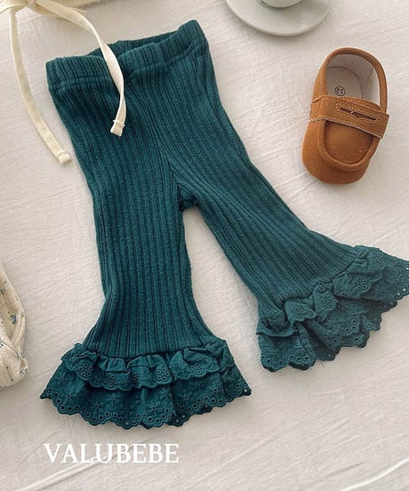 予約 valubebe Frill lace boot cut