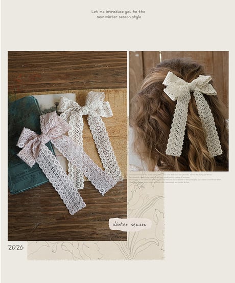 予約 FLO Shabl lace hairpin