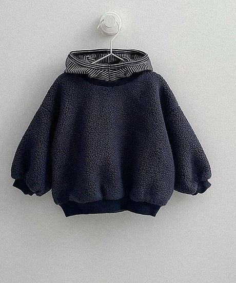 予約minirobe Dumbled Hood Man to Man