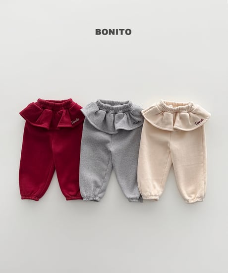 予約 bonito Frill Embroidered Jogger Pants