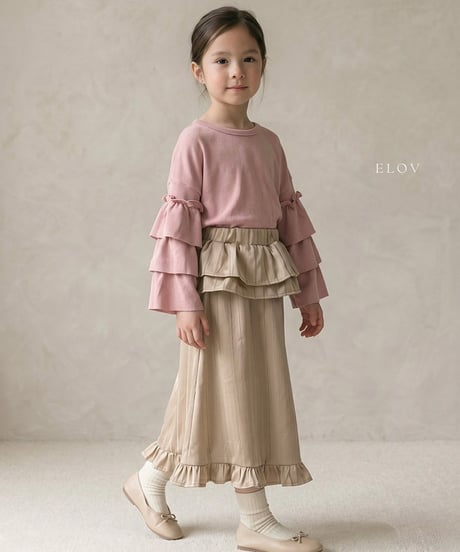 予約 mon petit bebe Creamy skirt