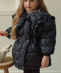 予約 melikey Heart quilting long padding
