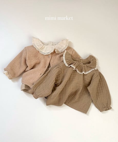 予約 mimi market Pure collar blouse