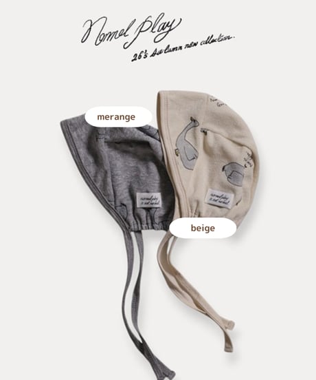 予約 NORMALPLAY Terry Duck bonnet