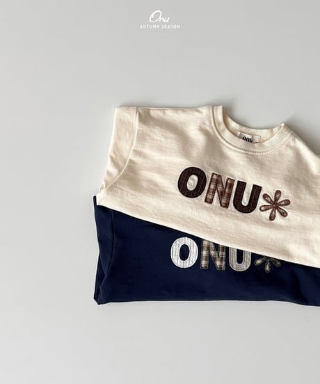 予約 ONU Embroidery patch tee