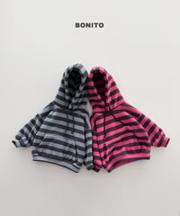 予約 bonito Ddaengkkang Stripe Fleece Hoodie