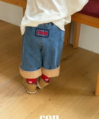 一部即納 con Washed roll-up denim