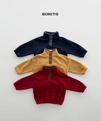 予約 bonito Check-Detail Fleece man to man