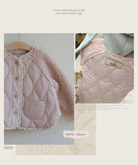 予約 FLO Noel quilted jumper
