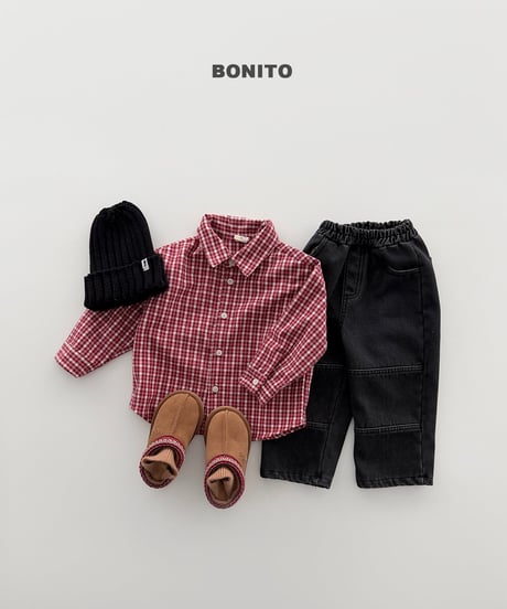予約 bonito Fleece-Lined Check Shirt