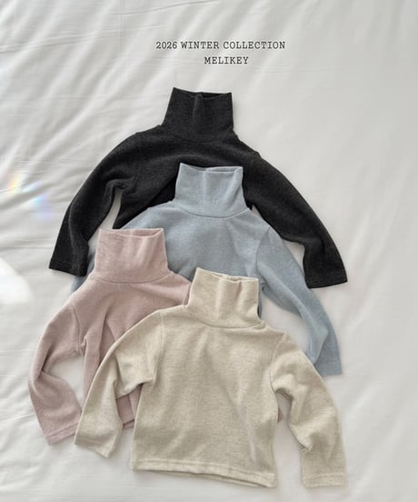 予約 melikey Cozy Mock-Neck Tee