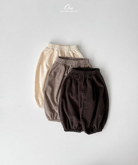 予約 ONU Round wrinkle pants