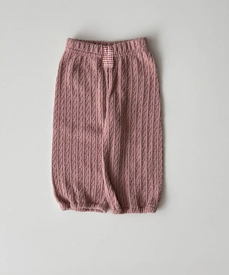予約 ONU Cable-Knit Harem Pants