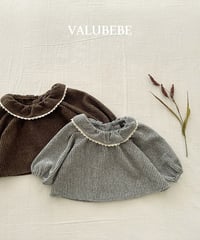 予約 valubebe Herringbone frill blouse