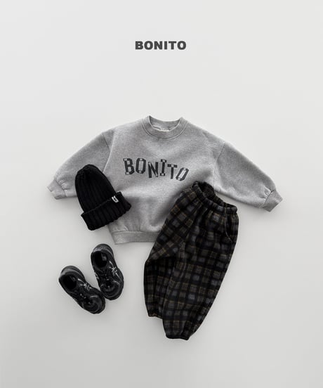 予約 bonito Check Fleece Jogger Pants