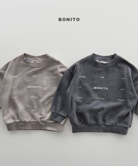 予約 bonito Fog pigment man to man (ママとお揃い)