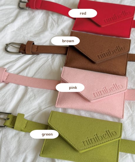 予約 ninibello Suede belt bag