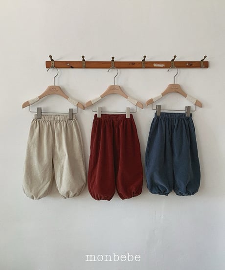 予約 monbebe Golden jogger pants
