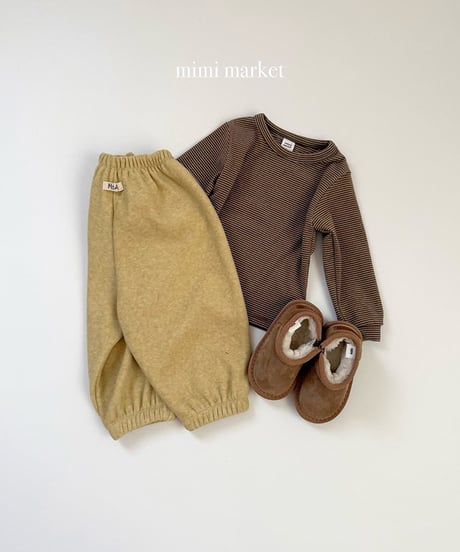 予約 mimi market Mink terry pants