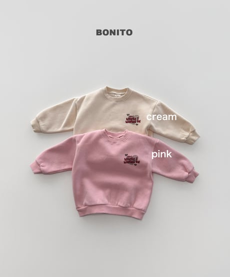予約 bonito Wannabe Stripe Half-Zip man to man