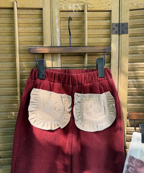 予約 OREN Naomi Frill Corduroy Pants