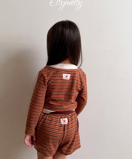 予約Elly Molly Latte stripe balloon shorts