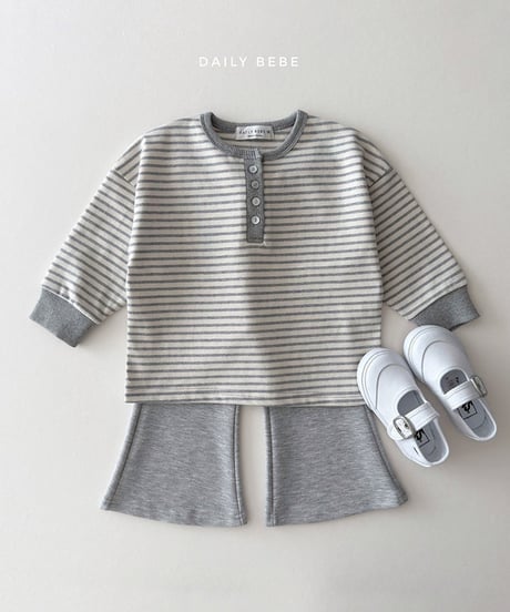 予約 daily bebe Dangara Henry Neck Tee