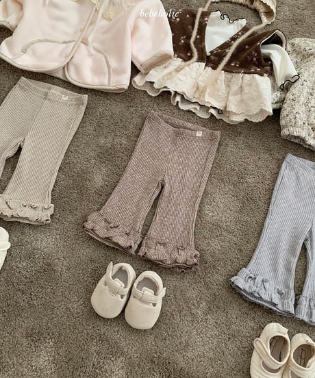 予約 bebeholic Lily boots cut pants